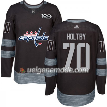Herren Eishockey Washington Capitals Trikot Braden Holtby 70 1917-2017 100th Anniversary Adidas Schwarz Authentic